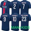 2024 2025 Maillot de Foot Mbappe Maglie da calcio a casa Terza Hakimi Beraldo Shirt da calcio 24 2025 Hommes Enfants Men Kit Kit Lee Kang in Zaire-Emery