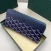 Exklusivt bästsäljande plånbok Ny 85% Factory Promotion Gouya New Fashion Zipper Wallet Made av äkta läder med stor kapacitet Universal Long Change Card Bag