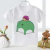 T-shirty 2021 Nowy produkt żaba dziewczyna T-shirt zabawny graficzny letni swobodny dziecięcy odzież
