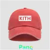 Boll Caps Classic White Box Logo Kith Baseball 2022 Men Kvinnor Högkvalitativ solskydd Justerbar duk sporthattar släpp leverans fash dh71m