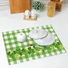 Tischmatten Speisesaal Set für 4 St. Patricks Day Placemats Irish Plaid Place Kitchen Rustikal