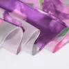 Шарфы 90 * 90 см модный фиолетовый серый полиэстер шелковый шарф для женской печати нового стиля квадратный шелковый шарф Шалл Q240509