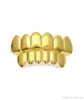 Bijoux de corps hip hop 6 dents grillz or rempli de dents inférieures fang grillz ensemble pour les femmes de la fête de Noël Halloween Vampi1727425