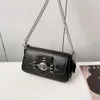 2024 OLAY NOVO BRIE ombro único Crossbody Pig Nariz Fuckle Smith Square Chain Bar Saco para mulheres 80% de fábrica por atacado