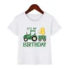 T-shirts Enfants Ceci est mon T-shirt d'anniversaire 1-10 pour les garçons et les filles.Vêtements imprimés de tracteur à la ferme cool pour les cadeaux de fête heureux pour enfants.T-shirt doux bébé topl2405