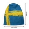 Berets National Flag Skullies Beanies Caps Zweeds design Dunne hoed Sport Sport Bonnet Hats voor mannen Women