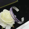 Hot Sell Designer Armband Kvinnor Bangle High-End 18k Gold Plated Silver Titanium Steel Women Lovers Brand Letter Bangle Birthday Party Jewelry