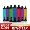 EU Warehouse in Duitsland Stag Bar King 15000 Puff Vape Pen Tornado Gem Bar Disposable E Sigaretten Mesh Coil 15K Puff 22 ml 2% 5% Nicotine E-vloeistof Batterij Display LED-scherm