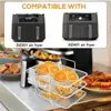 Kitchen Storage Air Fryer Rack Dehydrator Toast Food Grill Multi-layer Accessories Safe And Fine Mesh Barbecue Basket