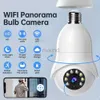 Telecamere IP Video WiFi Video WiFi Monitoraggio video di sicurezza da cima della lampadina da 1080p Monitoraggio di sicurezza a colori Night Vision Camera D240510