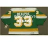 33 Don Beaupre Minnesota North Stars 1985 CCM Vintage K Hockey JerseyまたはCustom Any Name Retro Jersey1575596