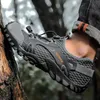 Chaussures décontractées pour hommes baskets respirantes Chaussures de randonnée Mesh Chaussures de sport Outdoor grimpant Quickdry Water Chaussures pour hommes Plus taille 240430