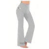 Allinea leggings a sfiorli ampi amili a vita alta pantaloni da yoga in palestra slim tasche ad allenamento abiti da palestra che indossa la signora outfit di pantaloni sportivi per esterni