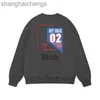 Luxe aanrecht Top Grade Designer Rhuder Hoodies 2024 Ronde nek Casual losse trui modemerk Heren dragen blauwe berg losse trui voor mannen met logo