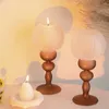 Держатели свечей Стильный подсвечник простой стеклянный европейский моделирование свечи свечи