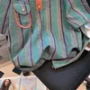 Les t-shirts masculins frappent la couleur Polo Summer Striped Imprimé à manches courtes Men 2024 Fashion Vintage décontractée Harajuku surdimensionné Tops 2xl Streetwear