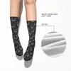 Herrensocken Schwarz -Weiß -Zeichnen Brüste gerade männliche Männer Frauen Springstrümpfe Polyester Hip Hop