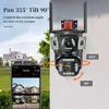 Kamery IP 12MP PTZ WiFi 6K podwójny soczewki Screen Screen Outdoor Trzy ekran Wykrywanie ruchu Outdoor IP Monitorowanie CCTV D240510