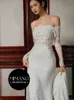 Bride Light Wedding Dress 2024 New Spring bateau Mermaid Long sleeved Wedding Dress Elegance Lace Dress for Women