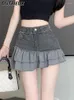 Spódnice w stylu amerykański dziewczyna wysoka talia dżinsowa krótka spódnica damska letnia design postrzępiony patchwork potargany mini mini