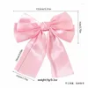 Hair Accessories Satins Ribbon Bowknot Clip Sweet Girl Ballet Spring Women For Thin French Barrette