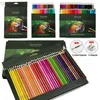 Crayons professionnels 18/12/24/36/48/72 Huile colorée crayon 3.0 Ensemble de poignée en bois de plomb Utilisé pour la peinture d'artiste Sketching Art Design Gifts D240510