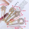 Spille Lady Large Sicurezza Pins Spettaio Vintage Crystal Rhinestone Pin Chic Fashion Party Gioielli Accessori