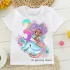 T-shirty dziewczyna T-shirt 2-13 urodzin Digital Cartoon Printing Dziecięcy Prezent urodzinowy Ubranie urocze koszulka Baby Girl Wholel2405