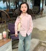 Ensembles de vêtements 2024 filles 2 PCS Set Tricoted Striped Vest Shirt Spring Cotton Fashion High Quality Kids Costumes 3-9 ans PP598