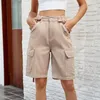 Shorts femininos Benuynffy American Casual Straight Jean for Women Summer Summer Loose Lavado Jenim High Wistist