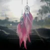 Decoratieve beeldjes Multi-stijl Mini Feather Dreat Catcher Home Decor auto hanger interieur spiegel hangende gelukkige ornamenten festival geschenken