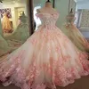 Ball Gown Princess Wedding Dresses Sweatheart Heart with 3D Flower Bridal Gowns Tiered Skirt Princess Vestidos De Novia Quinceanera Dre 205Q