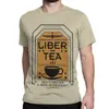 Summer Mens Tshirts Liber Tea Helldivers Game Printed Vintage Cotton Short Sleeve Super Earth T Shirt O Neck Oversize Tops 240510