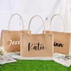 3 -stcs Geschenkwikkeling Bruidsmeisje Burlap Tote Gift Bags Jute Beach Tote Bagsbridesmeid Gift Bagwedding Gift Bagsbachelorette Party Cadeauzakken