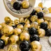 Party Decoration 30 Pieces Black And Gold Mixed Balloons 12 Inch Glitter Birthday Graduation Year's Decorations