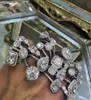 50 stylów Diamond Obiecing Pierścień Real 925 Srebrny CZ Stone oświadczenie impreza Pierścienie weselne dla kobiet biżuteria zaręczynowa7987042