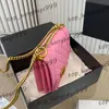 Klasyczna klapka pikowana crossbody pionowa wersja chłopięcy torby na ramię złota/srebrne gruboziarniste torebki łańcuchowe czarne białe różowe srebrne torebki regulowana torba na pasek 16x19cm