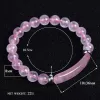 Bracelet en cristal de mode Bracelettes Natural Pink Crystal Breed Boudelets Yoga Reiki Guérison Bijoux Accessoires