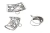 DIY Schal Schmuck Kaution Halsketten Anhänger Stecker DIY -Komponenten Vintage Silberkurve Hohlgeometrie Runde große Lochlegierung Wint2562324