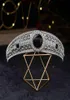 Underbara Black Crown Tiara de Noiva Meghan Markle Bröllop hårtillbehör Kvinnor smycken brud och tiaror 2107079447983