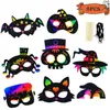 Autre organisation d'entretien ménager Nouveau 8pcs Halloween Diy Scratch Masks Magic Rainbow Color Kids Painting Gift Toys Party Favors Decora Dhrae