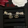 luxury earrings designer Earrings channelly Diamond Embedding Net Red Instagram Fashion Earrings Five pointed Star Leather Rope Earrings Metal Trend