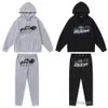 designer trapstar tracksuits Trapstar Blue Tiger Head Towel Embroidery Set with Plush Hooded Sweater Closed Feet Sports Casual Lon