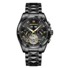 Montre-bracelets Squelette Tourbillon Automatique Watch for Men Aploreproof Mechanical Mentes Business Wristwatch Man Steel Gold Reloj Hombre