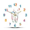 Orologi da parete Dental Care WaterColor Printing Clock utilizzato per il logo professionale decorativo in cliniche Q240509