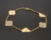 charm bracelets designer jewellery luxury vc letter 5 fourleaf flower bracelets 18K gold 925 silver Engraved diamond bracelet buc2410685