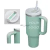 2024SS 40oz Car Cup Large Capacity Handle Mug Car-mounted Insulated Ice Cup for Keeping Beverages Hot or Cold Party Favor