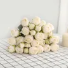 Decorative Flowers Hand Holding Flower 10 Head Artificial White Rose Birthday Party Setting Bouquet Ornaments Home Living Room Decor Flore