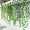 Fleurs décoratives 6 pcs Artificiel Ivy Feuilles plantes Garland Plant Vines Fake Home Bedroom Party Garden Décoration de mariage