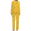 Women's Sleepwear Hives Print Pajamas Honey Bee 2 Pieces Casual Set Female Long-Sleeve Warm Oversized